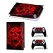 Produktbild Mcbazel Pattern Series Skin Sticker Schutzhülle Skin Case für PlayStation 5 Digital Edition (Nicht für PS5 Disk Edition) - Red Skull V2
