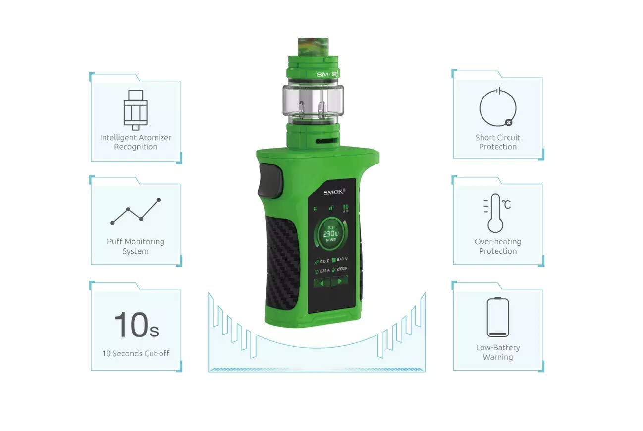 Origine SMOK Mag P3 Kit noir et bleu 230W avec TFV16 Atomiseur - Cigarette  électronique Kit complet -Sans nicotine