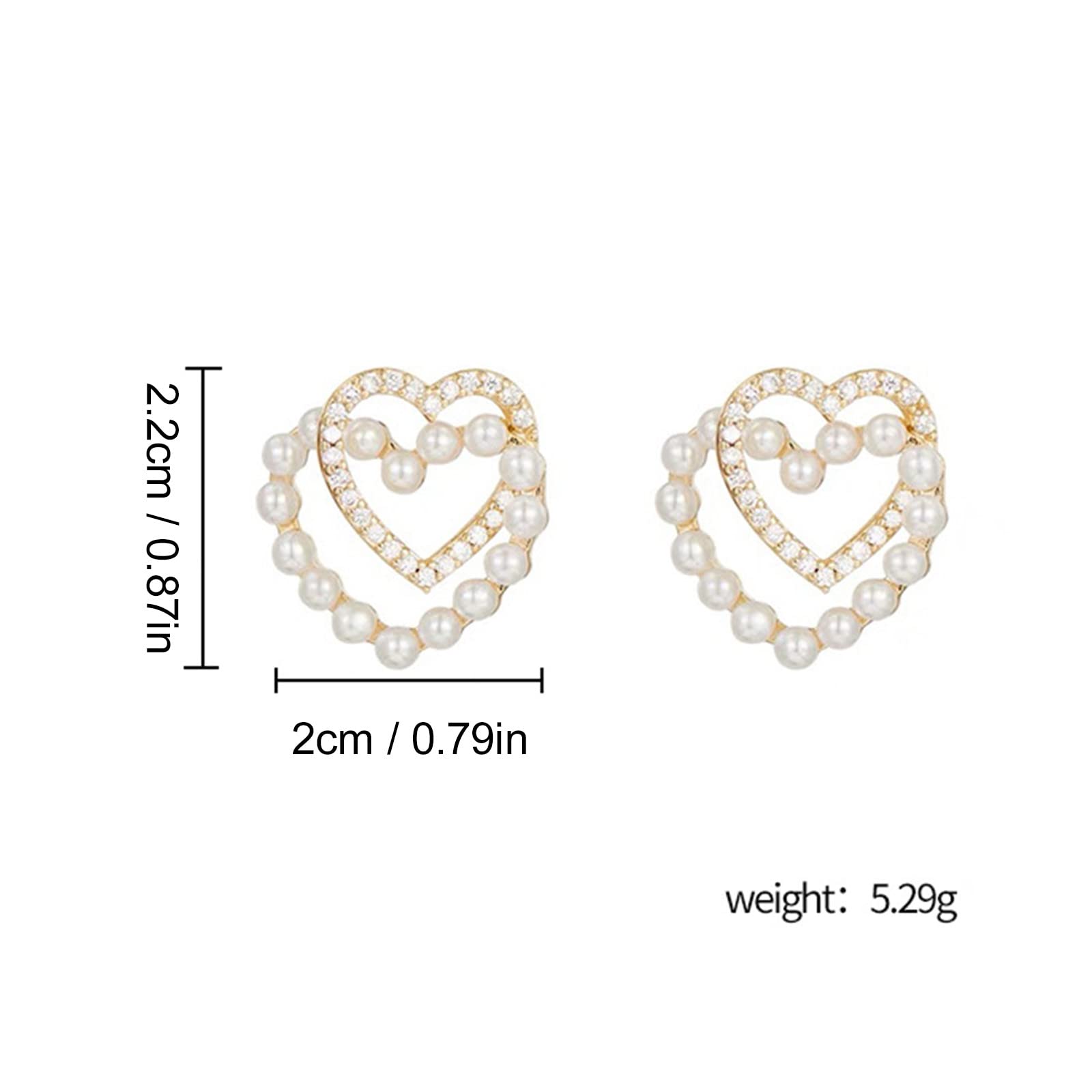 [LLOYD] 14K☆Heart pearl Earrings Vintage Heart Shaped Mabe Pearl and 14K Gold Earrings