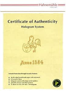 thumbnail: Hahnemühle Digital FineArt Certificate Of Authenticity - 25 Vellen A4 + 50 Hologrammen