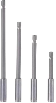 FUGGY 1/4"" Quick Change Extension Bit Magnetic Extension Bit 6.35mm Hexagonal Shank Long Screwdriver Tip Holder 1pc Hand Tool Socket Size 150mm