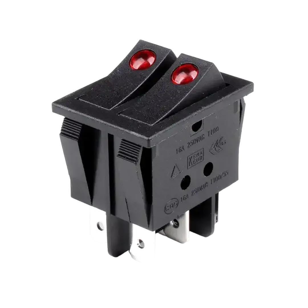 SANEC IC-102 İkili Nokta Işıklı Anahtar ON-OFF 6P