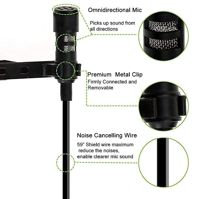 Image of BQYA Collar mic for YouTube Video | Interviews | Lectures | News | Travel Videos | Vlogging | Moto Vloging | Singing | Recording Audio| Recording Songs