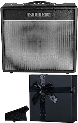 NUX Mighty 40 BT Guitar Amplifier with Bluetooth | 3 Modulation Effects, Noise Gate, Backing Track Library, Customizable Presets, App-Exclusive Features with Signature Series Gift Bundle