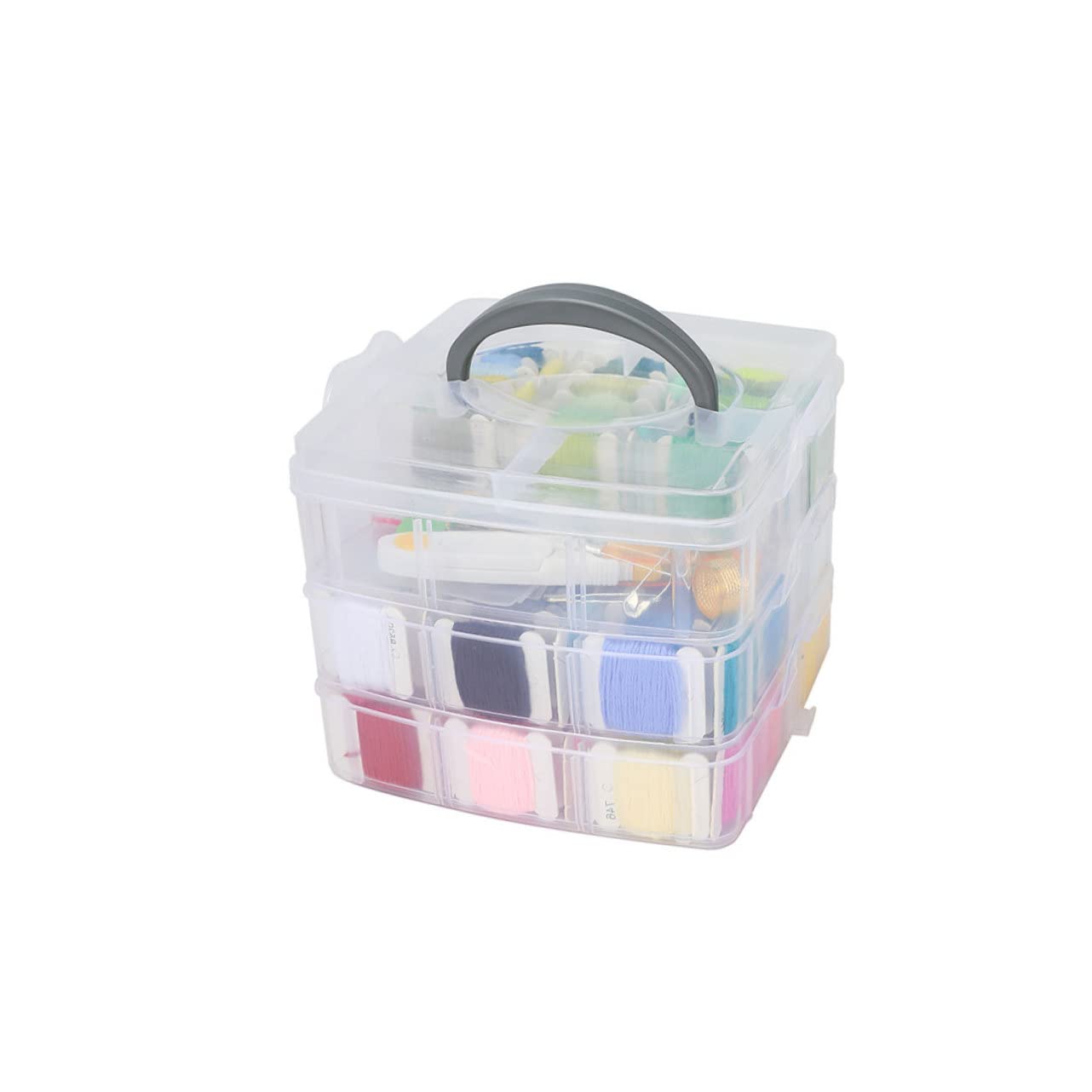 DECORNIJIA Kit Herramientas Bordado Tablero Bobinado Accesorios Caja Almacenamiento Punto De Cruz Mujeres Niñas