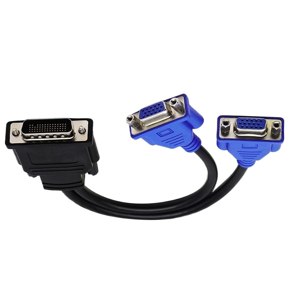 DMS 59-pinowy męski na 2 VGA DVI Displayport kompatybilny z HDMI żeński rozdzielacz przedłużacz adapter (1 szt.)