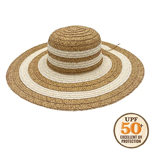 Sombrero de mujer Panama Jack de paja tono marfil miniatura 3