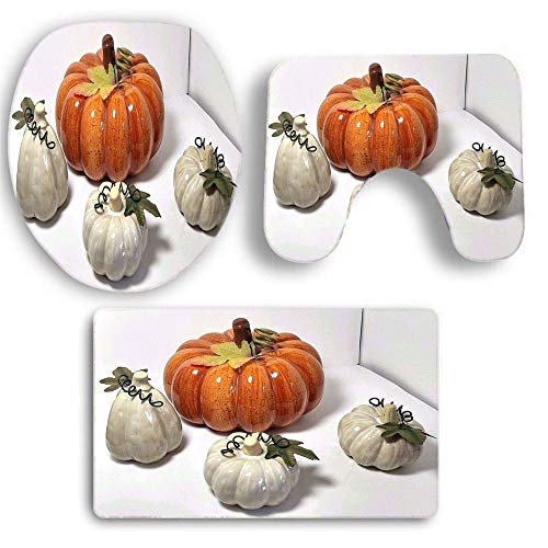 Preisvergleich Produktbild Heetey Halloween Dekoration 3PCS Halloween-Badezimmer-Rutschfester Untersatz-Teppich + Deckel-Toiletten-Abdeckung + Bad-Matten-Satz Wandaufkleber Umweltfreundlich Home Dekorationen für Wohnkultur