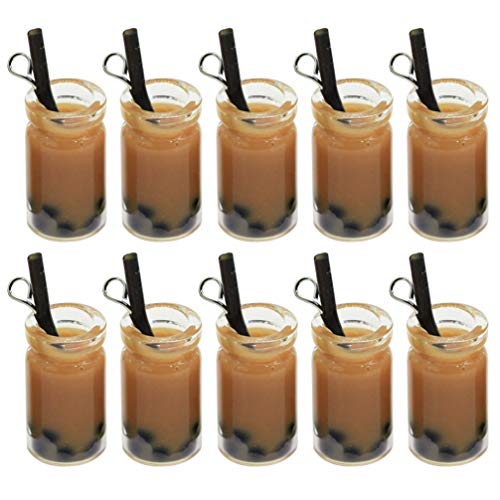 Breloques thé au lait pour fabriquer des bijoux originaux sans effort - Lot de 20