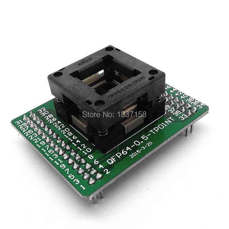 Wiring Connecting Terminals - QFP64 TQFP64 LQFP64 OPENTOP Pin Pitch 0.5mm Burn in Socket FPQ-64-0.5 Test Socket Flash Adapter