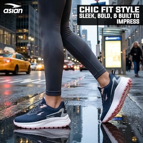Image of ASIAN Firefly-13 Women Sports Shoes | Memory Foam Cushion, Stylish Lightweight Design for Running, Gym, Walking, Workout & Daily Active Use