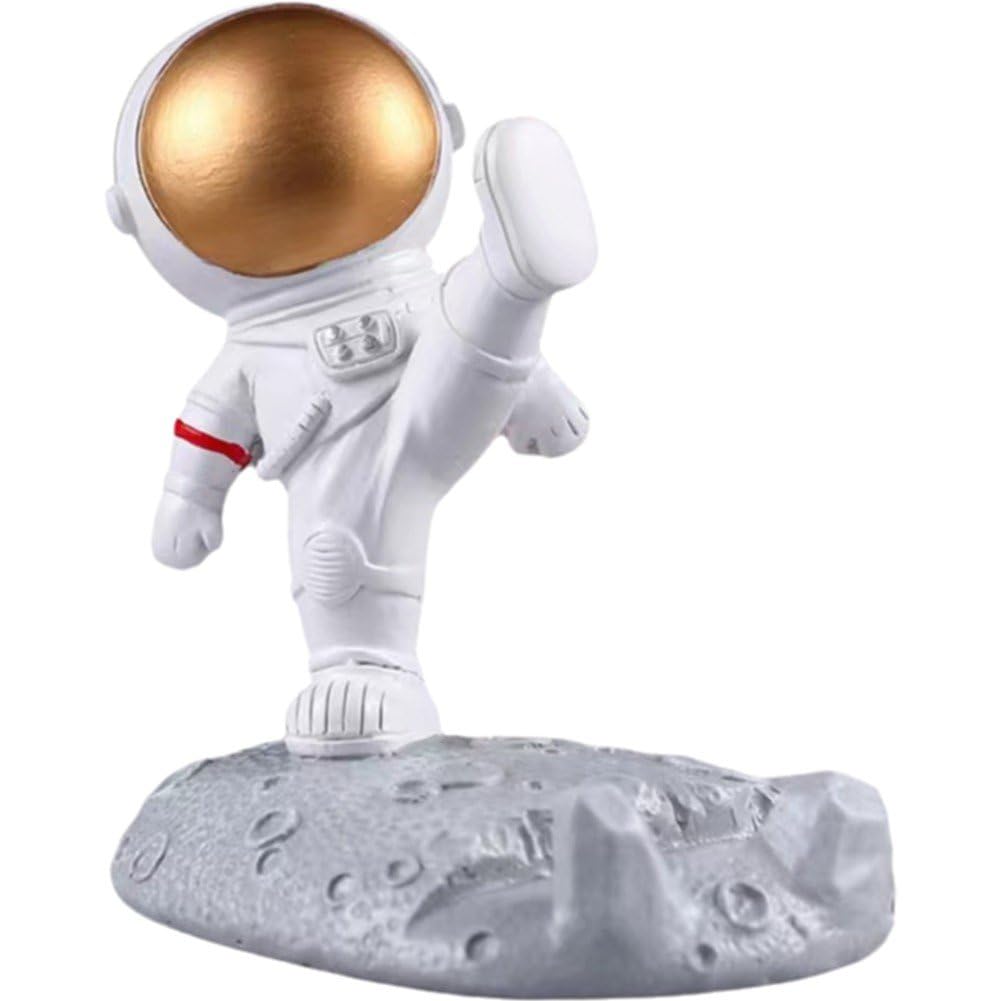 Lpitoy Boys Foot Astronaut Phone Holder Desk Novelty Cell Phone Stand Mobile Phone Holder Resin Figurine Decor For Home Office Phone Tablets Bracket