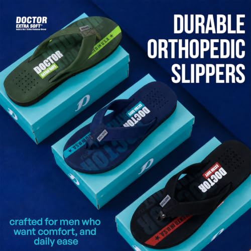Image of DOCTOR EXTRA SOFT Slipper Care Orthopaedic and Diabetic Super Fitting Comfort Doctor Slipper, DR. Slipper, Flip-Flop, Slides and House Slipper for Men's Men's-FeelGood-D-31