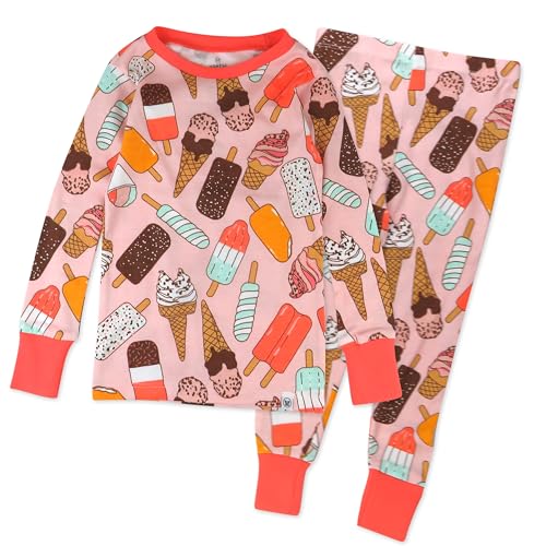 Image of HonestBaby 2-Piece Pajamas Sleepwear PJs 100% Organic Cotton for Infant Baby and Toddler Girls'