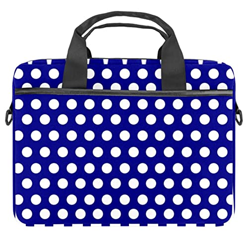 Sacoche ordinateur portable 13.3 à 14.5 pouces antichoc bleu à pois pour transporter vos dossiers