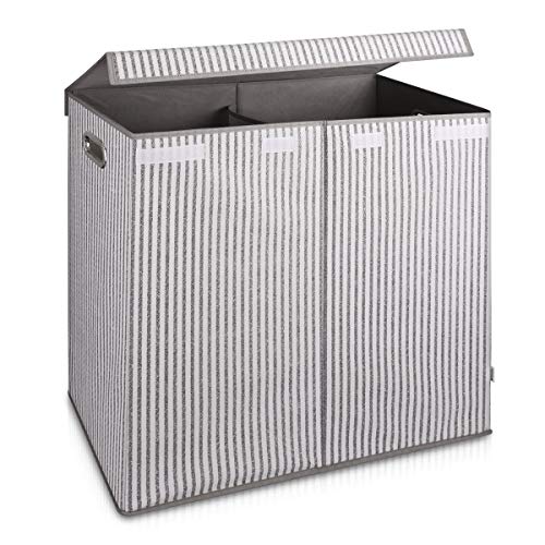 Navaris Cesto Portabiancheria 2 Scomparti - Cesta