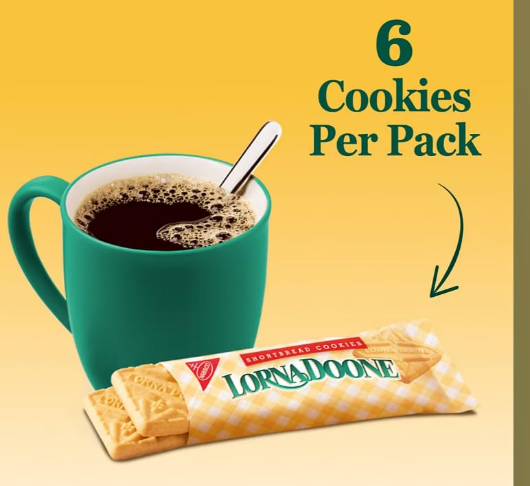 Shortbread Lorna 30-Count Bulk Pack of Individually Wrapped Shortbread Cookies – Perfect for Tea Time, Office Snacks, School Treats, Parties, Holidays, or Baking – Butter Flavored Delight