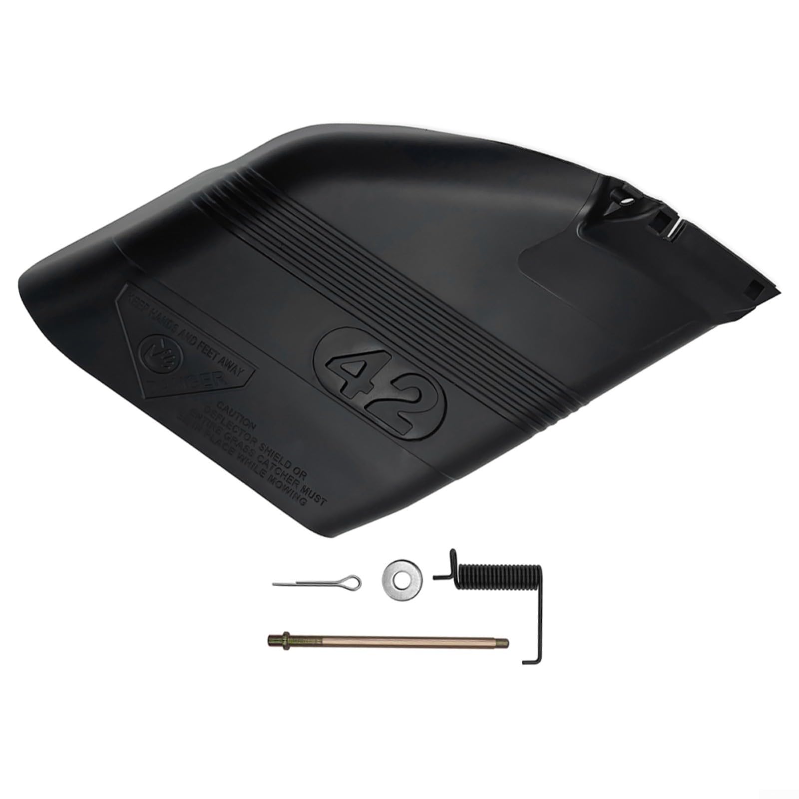 1 protection de déflecteur de pont de 106,7 cm pour tondeuses autoportées Craftsman modèle 130968 Accessoire de rechange avec matériel de montage Partie extérieure en plastique noir