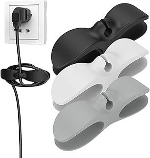 FOOTIT Cord Organizer for Appliances,3PCS Adhesive Cable Clips Holder,Cord Wrapper Appliances,Kitchen Appliance Winder Wire Holder Mixer,Coffee Maker,Bread Maker(Black/White/Gray)