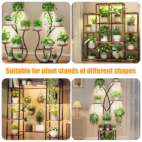 Image of 8.6'' LED Plant Growing Light Strips, Full Spectrum 3500K Grow Light for Indoor Plants with 3 /9 /12H Timer, 10 Dimmable Levels for Seedling Succulent and Plant Shelf, 4 Head 2 Pack