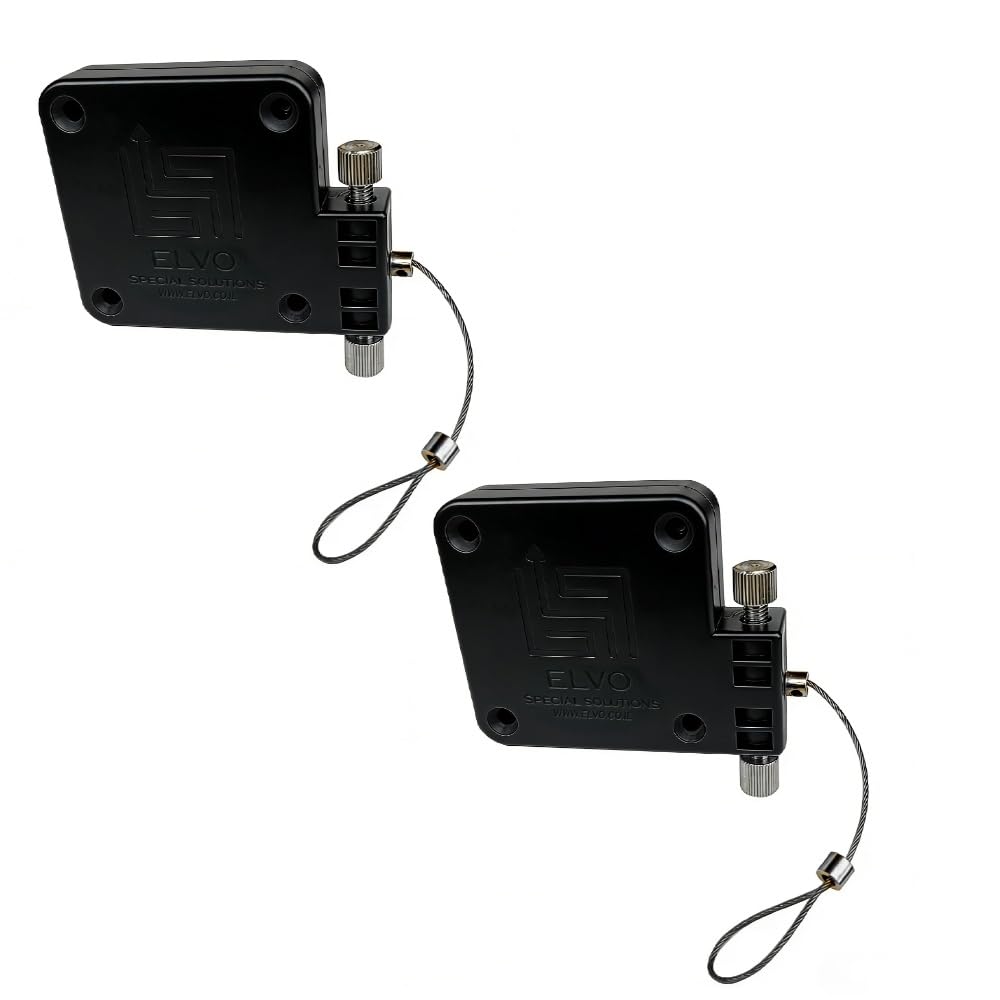 Lily's Home Automatic Door Closer - Sliding Screen Auto Door Closer. Storm, Gate, Windows and Cabinet Doors. Punch-Free and with Full Control on The Closure Speed and Strength. (2 Pack - Black)