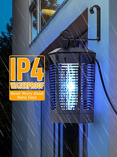 Bug Zapper Outdoor, Pophies Bug Zapper Indoor Plug In With 4200V High Powered, 18W Bug Zapper Outdoor Waterproof, Mosquito Killer Up To 2300 Sq Ft, Electric Bug Zapper For Patio Garden Home Kitchen #TOP5