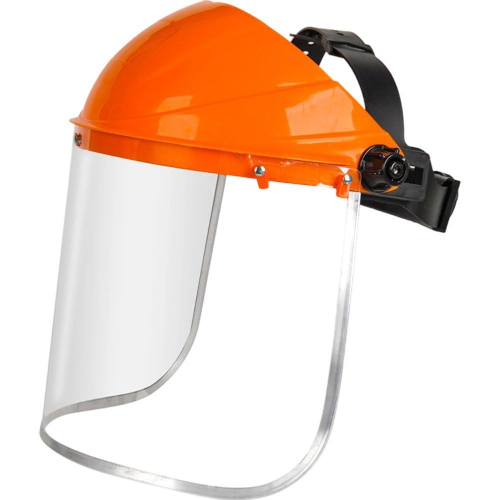 Abbdbd Face Shield with Head Mounted Face Protection Eye Care Shield Screen Grinding Multi-purpose Clear Polycarbonate Visor