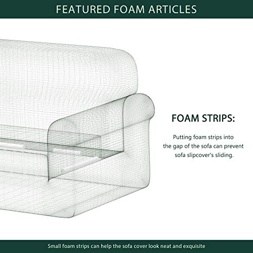 Chun Yi 1 Piece Stretch Sofa Slipcover Jacquard Damask Loveseat Cover, Elegant Couch Covers, Durable Furniture Protector For Living Room Kids, Pets(Medium,Chocolate) #TOP4