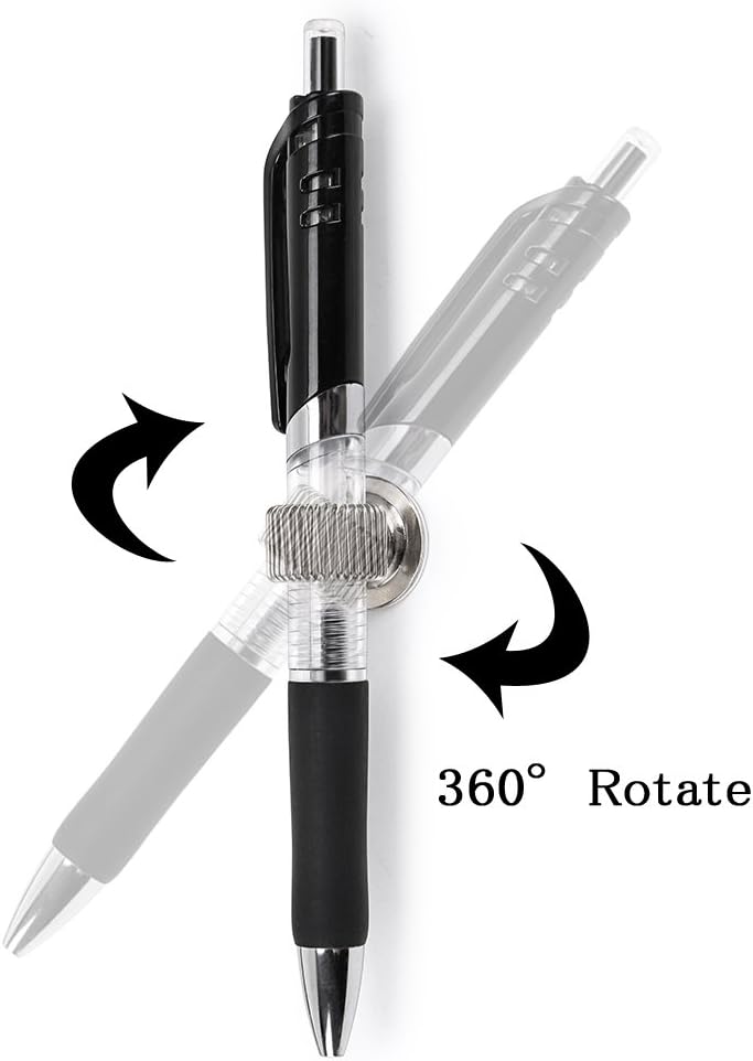 BTSKY ® 6PCS Stainless Steel Pen Holder Clips- Self Adhesive Pen Pencil Holder Pen Clip Holder with Adjustable Spring Loop Fit any Size Pens Markers Use in Home Office Whiteboard Kitch Car