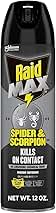 Raid Max Spider and Scorpion Killer, Kills Spiders, Scorpions, Roaches, Ants, Waterbugs, Earwigs, 12 Oz
