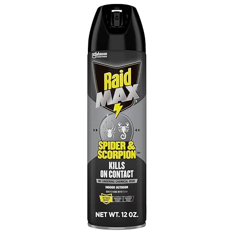 Raid Max Spider and Scorpion Killer, Kills Spiders, Scorpions, Roaches, Ants, Waterbugs, Earwigs, 12 Oz