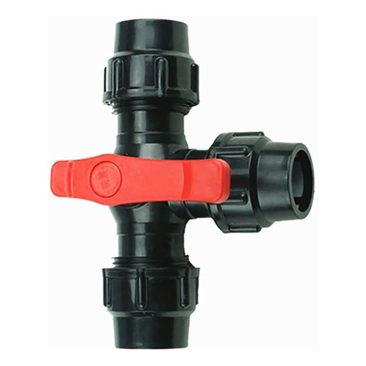 1 szt. 3-drogowy, szybki zawór wielokrotnego użytku typu T - trwały zawór kulowy(Black,25mm)