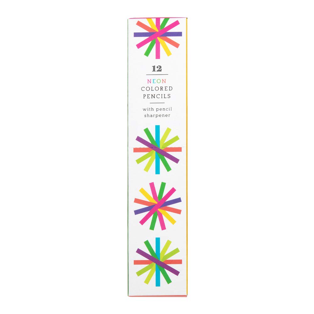Abrexin Neon Colored Pencil Set with Sharpener