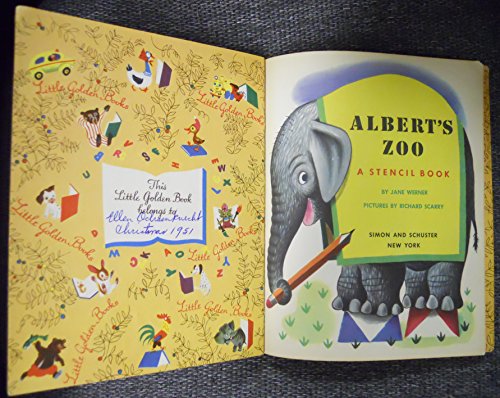 ALBERT'S ZOO A Stencil Book B000K0ITXK Book Cover