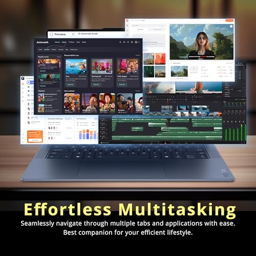 Image of Lenovo Yoga Slim 7X 14.5 3K OLED Touchscreen Copilot+ PC Laptop, Snapdragon X Elite X1E-78-100, 16GB LPDDR5X, 3TB Storage (2TB SSD+1TB Docking Station Set), Long Battery Life, Win 11 Pro, Blue