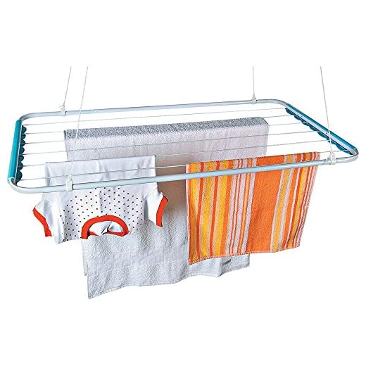 SECALUX VARAL DE TETO MONACO AÇO BRANCO 1,20M