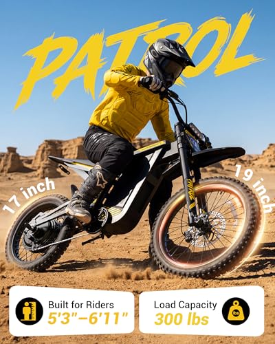 Jasion Patrol Electric Dirt Bike for Adults&Teens,4000W Peak