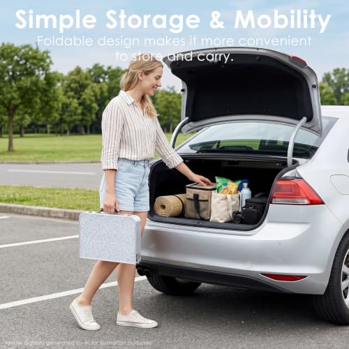 Mesa de Camping Plegable YihuiKo con Altura Ajustable, Mesa Pequeña Portátil miniatura 5