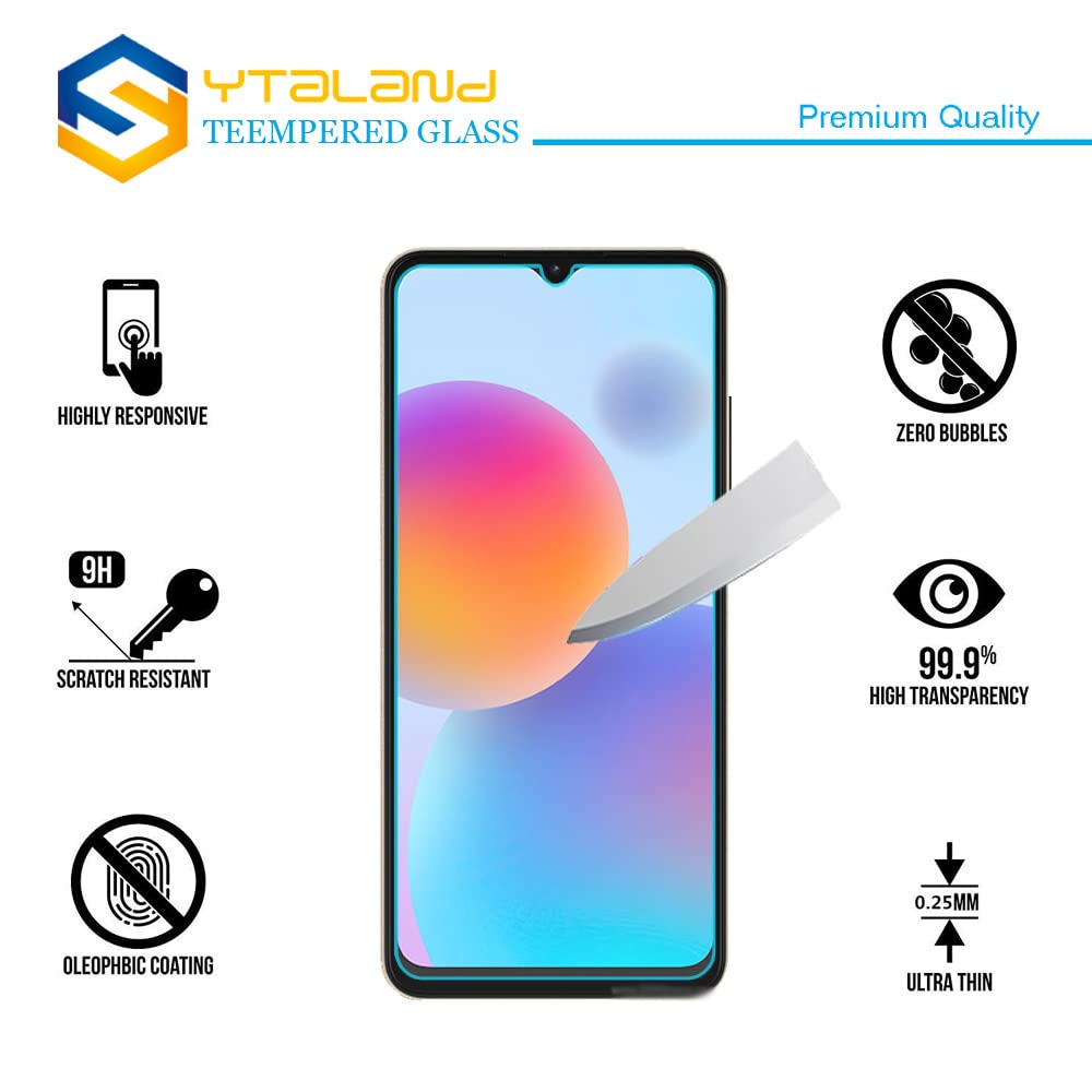 Ytaland Cover Compatibile con ZTE Blade A72/ZTE Blade V40, 2 Pezzi Pellicola Vetro Temperato, Grado Militare 360° Anello Supporto Case TPU Silicone Antiurto Custodiecolore: Blu reale