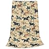 amepay Horse Blanket Animal Grass Pattern Print Flannel Throw Blankets for Home Couch Bed Sofa Soft Fuzzy Lightweight Decor Gifts for All Season 60x50 Inches #3