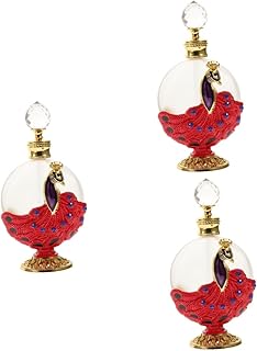 BESTOYARD 3 Peças Garrafa De Óleo Essencial Do Oriente Médio Garrafa De Perfume De Cristal Vazia Garrafas Pequenas Recarregáveis Garrafa De Perfume Vazia Garrafas De Pessoal