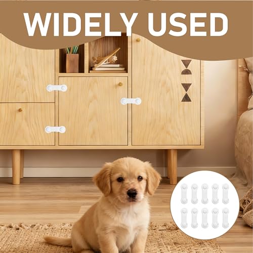 15 Stück Kindersicherung Schrank, Baby Proofing Sicherheitsschlösser Fenster Sicherungen Kinder Baby Möbelschloss Stark Klebend Kein Bohren Langlebig Für Möbel Küche Schranksicherung Mit Kleber