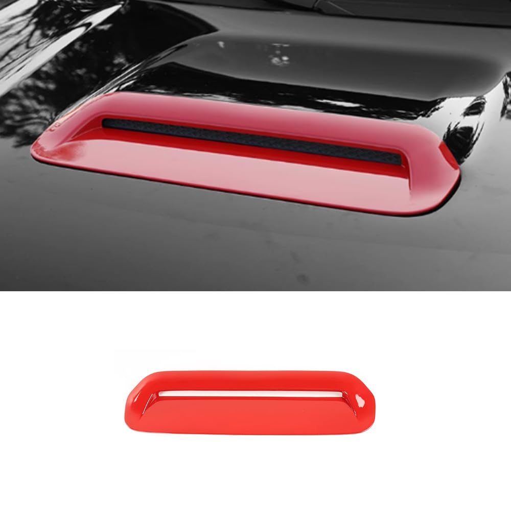 ERIDANUS Auto Accessories Fit for Toyota 4runner 2010-2023 Front Hood Scoop Vent Cover Bonnet Trim (Red) ABS 1 PCS