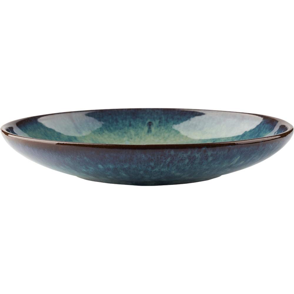 LIXUE Assiette Étoile Creuse en Céramique et Grès pour Pâtes et Salade - 8.5 Pouces Bleu