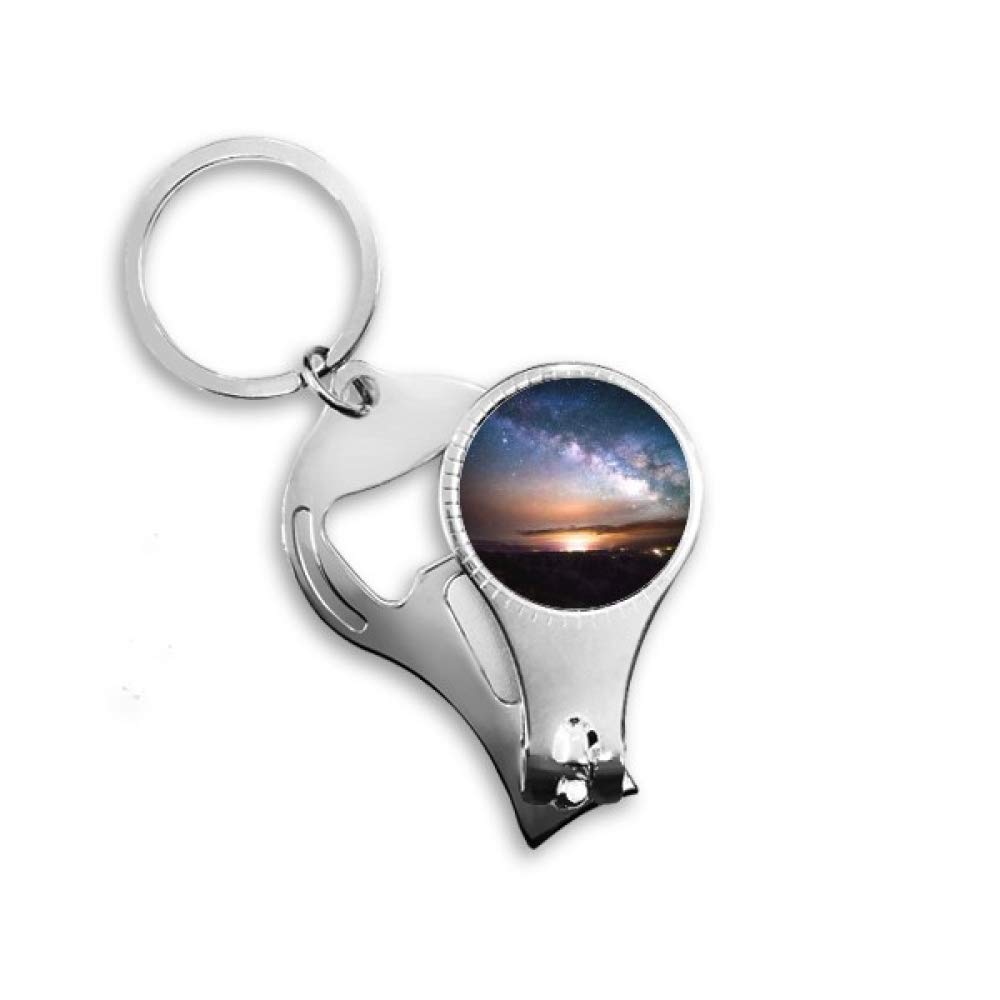 Porte-clés coupe-ongles Galaxy Nebulae ciel étoilé sombre