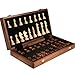 Produktbild Aveo Schachspiel Holzschach, faltbares Schachspielbrett mit tragbarem, klappbarem Innenlager Reiseschachspielbrett Schach (Größe : 39cm)
