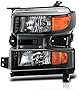 VIPMOTOZ OE-Style Left Halogen Headlight For 2019-2022 Chevrolet Silverado 1500 Pickup Truck Driver Side Black Housing Headlamp Assembly Replacement