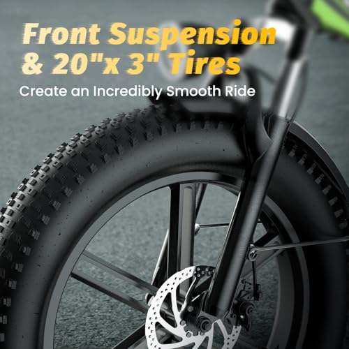 Image of 1000W Folding Electric Bike, 48V 20.8AH Large Removable Battery E-Bike, 30+MPH, 80 Miles Max Range, 20 inch Fat Tire Electric Bike for Adults, Adult Electric Bicycles for Commute