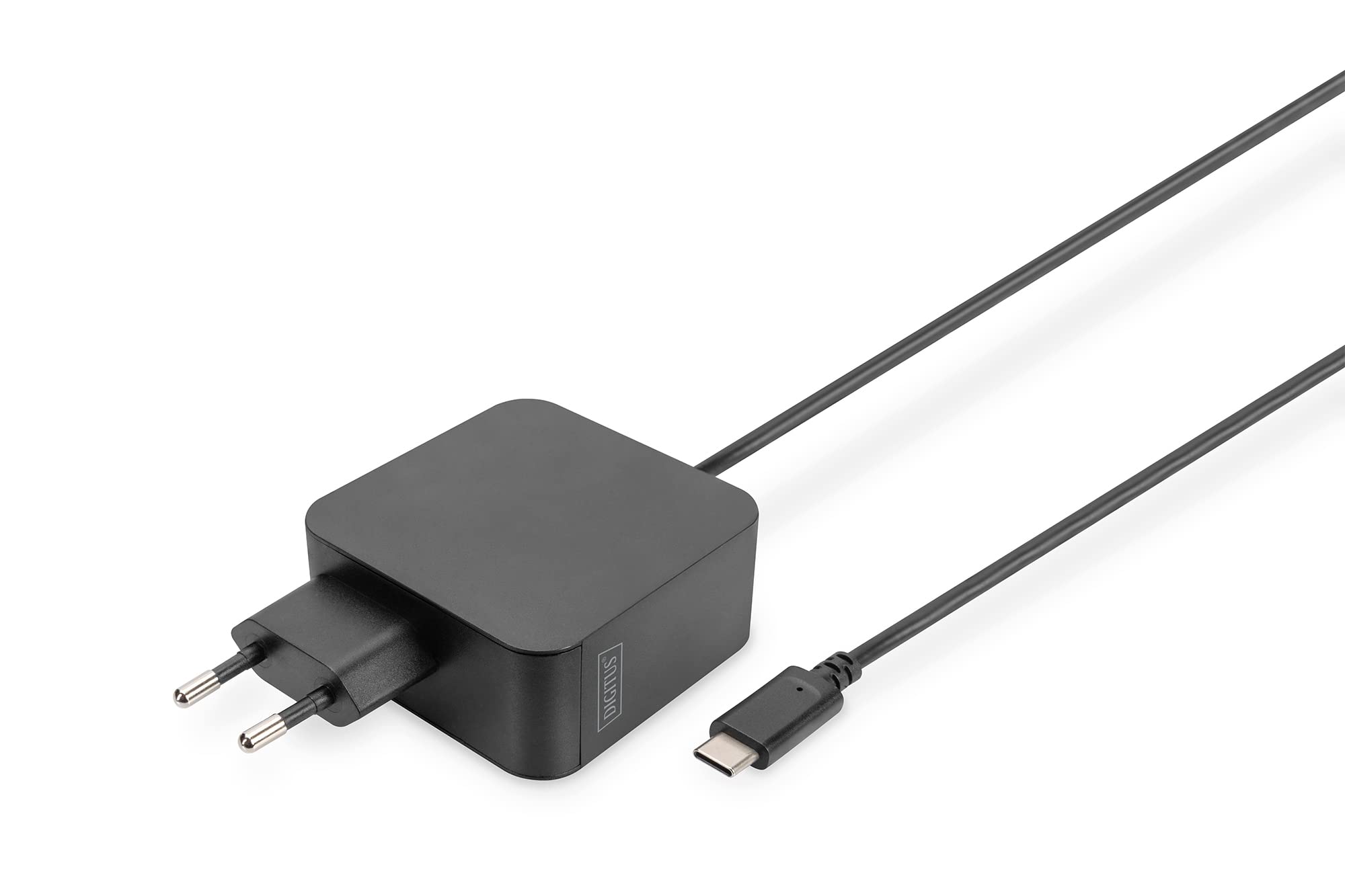 DIGITUS Ładowarka 65 W - Z kablem do ładowania USB-C - Fast Charger Power Delivery (PD 3.0) - Do MacBook Pro/Air, Lenovo, ThinkPad, HP, Dell, ASUS, Acer & Urządzenia mobilne - Czarny