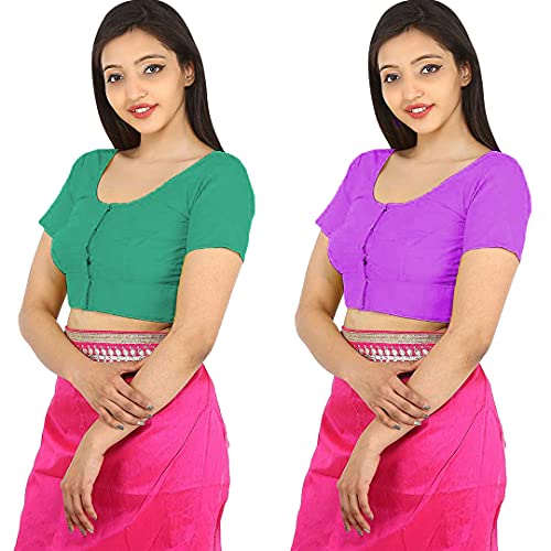 Image of Namita Women's Rubia Cotton Solid Half Sleeve Blouse
